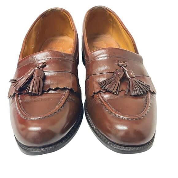 Allen Edmonds Newport Men’s Dark Brown Leather Kiltie Tassel Loafers SZ 11.5 B
